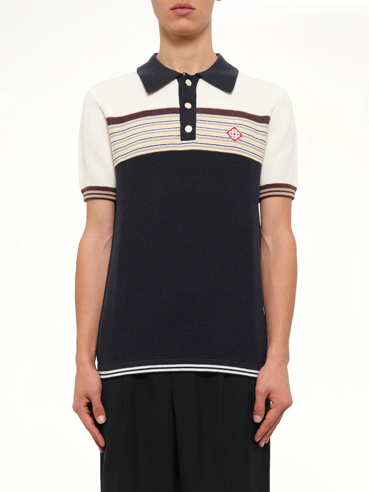 Cafe Stripe Polo Shirt in Multicolour