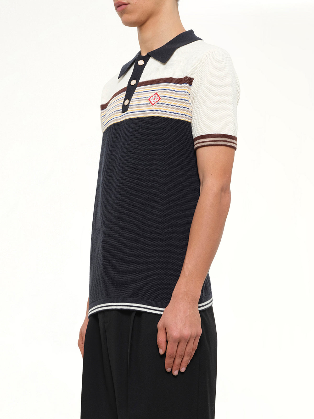 Cafe Stripe Polo Shirt in Multicolour