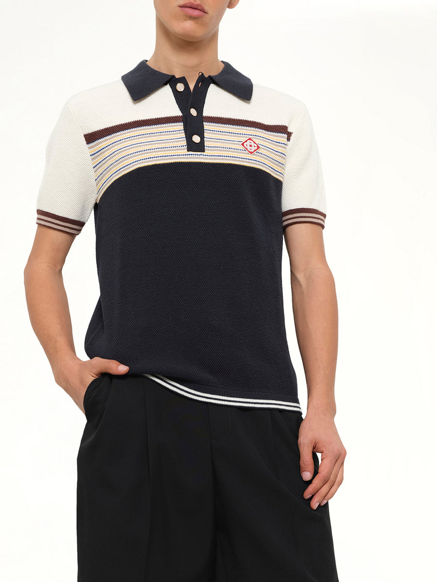 Cafe Stripe Polo Shirt in Multicolour