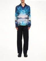 Crystal Alchemy Cuban Collar LS Shirt in Multicolour