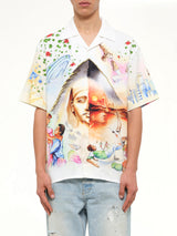 Egyptian Arts Cuban Collar SS Shirt in Multicolour