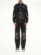 Iron Steel Focus Denim Jacket in Black
