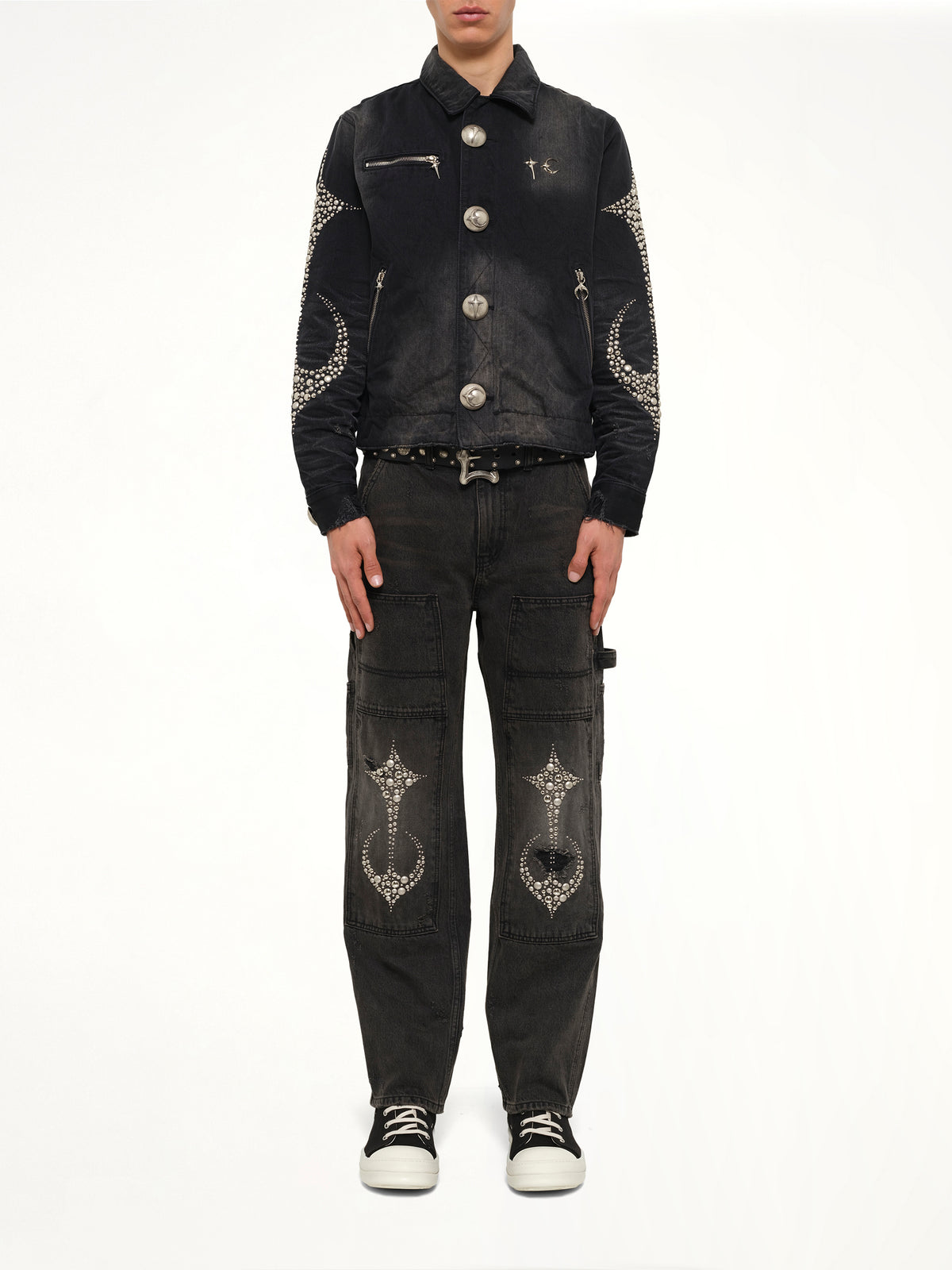 Iron Steel Focus Denim Jacket in Black