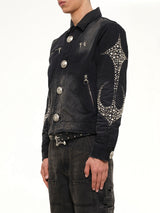 Iron Steel Focus Denim Jacket in Black