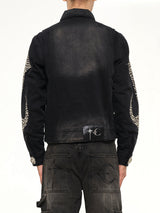 Iron Steel Focus Denim Jacket in Black