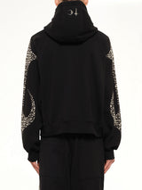 Iron Steel Focus Zip-Up Hoodie in Black