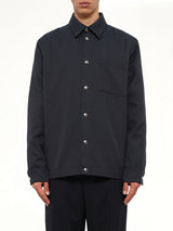 Poly Cotton Quilted Shirt in Dark Teal
