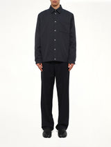 Poly Cotton Quilted Shirt in Dark Teal