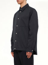 Poly Cotton Quilted Shirt in Dark Teal