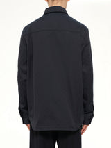 Poly Cotton Quilted Shirt in Dark Teal