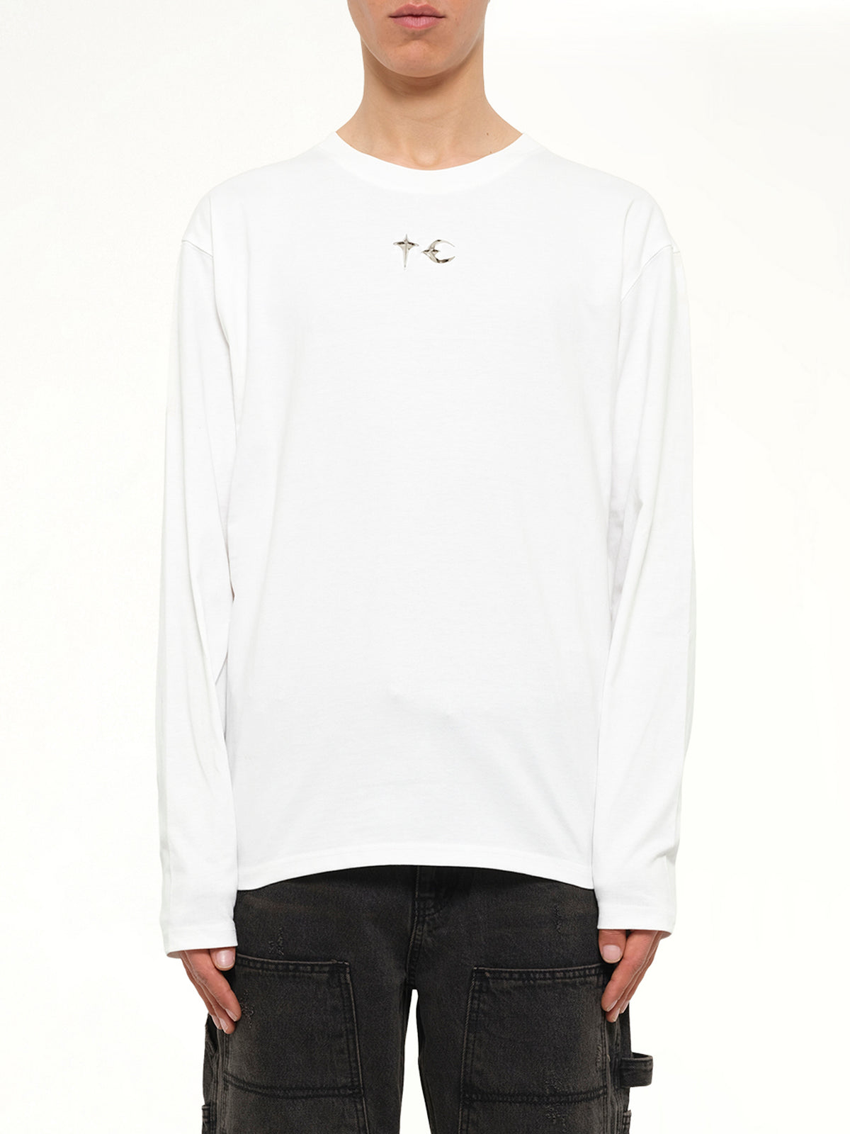 TC Basic Long Sleeve T-Shirt in White