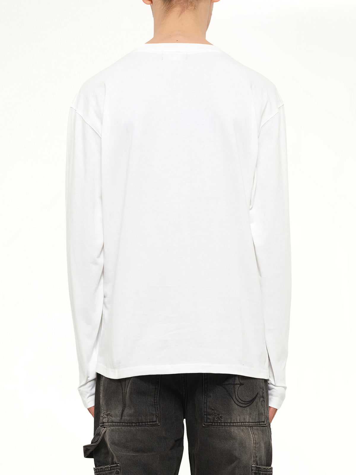 TC Basic Long Sleeve T-Shirt in White