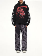 TC Bone Cross Hoodie in Black