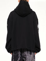 TC Bone Cross Hoodie in Black