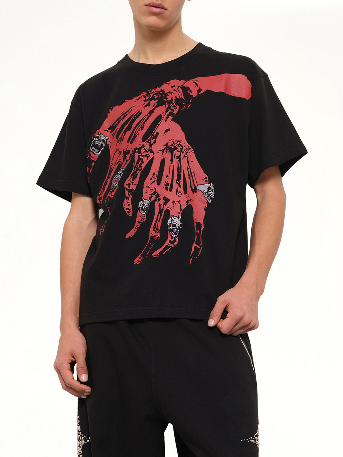 TC Bone Cross T-Shirt in Black