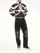 TC Dunk Puffer Jacket in Black/Ivory