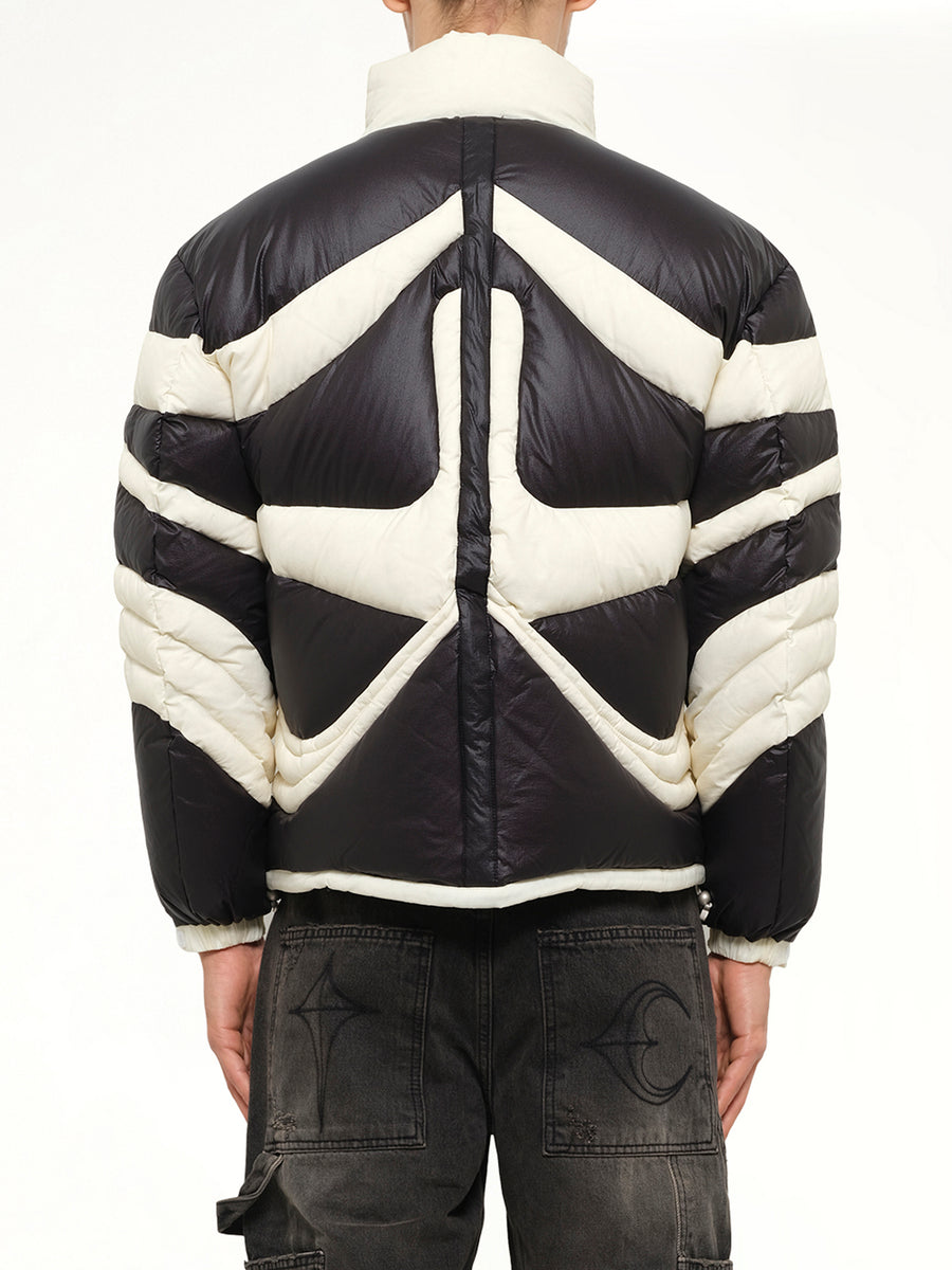 TC Dunk Puffer Jacket in Black/Ivory