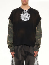 TC Hellfire Layered T-Shirt in Camo/Black