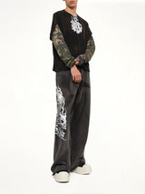 TC Hellfire Layered T-Shirt in Camo/Black