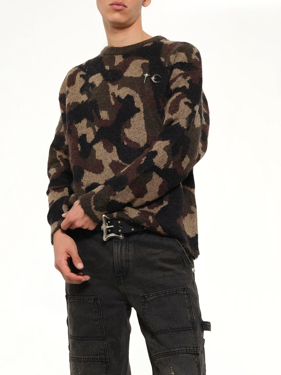 TC Infintry Knit Sweater in Camo