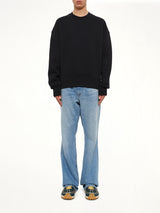 Embossed Ami De Coeur Sweatshirt in Black