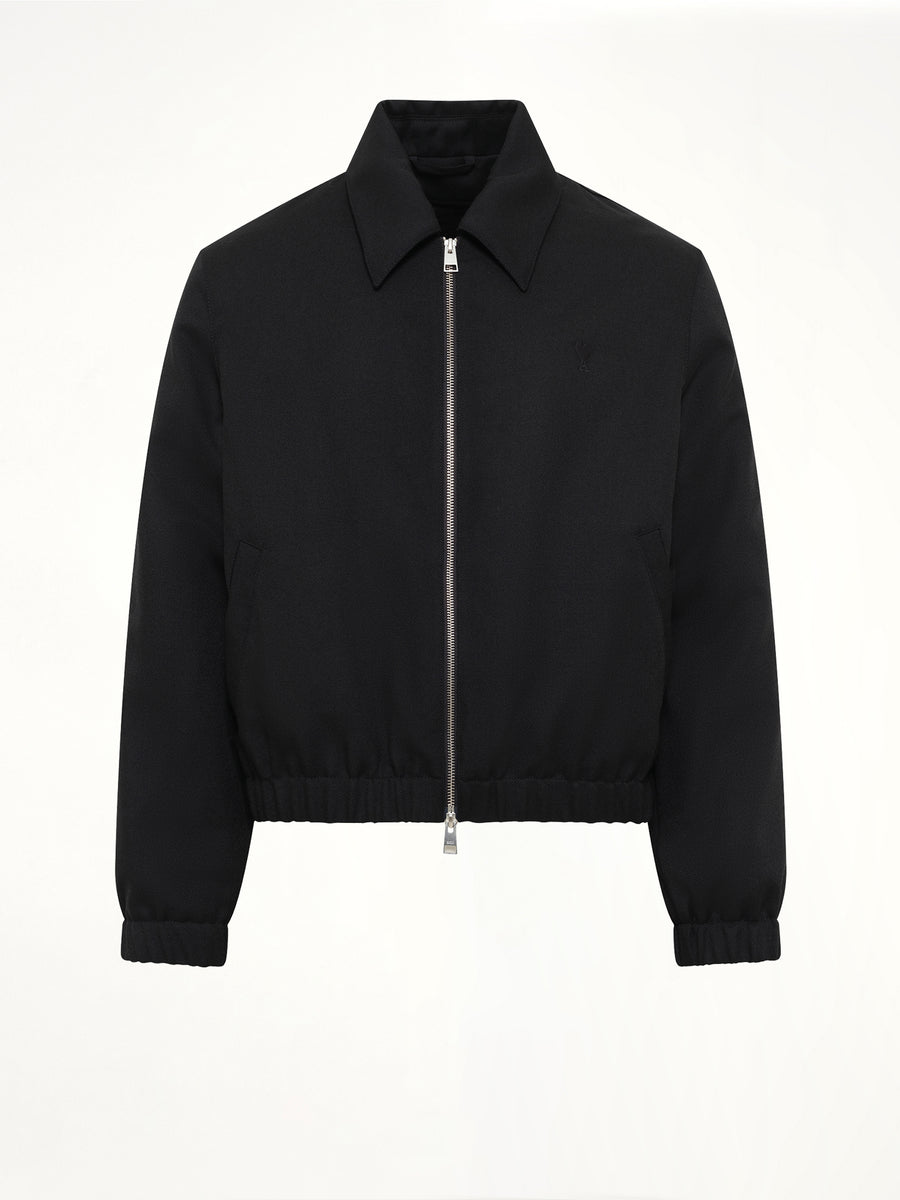 Ami De Coeur Padded Zipped Jacket in Black
