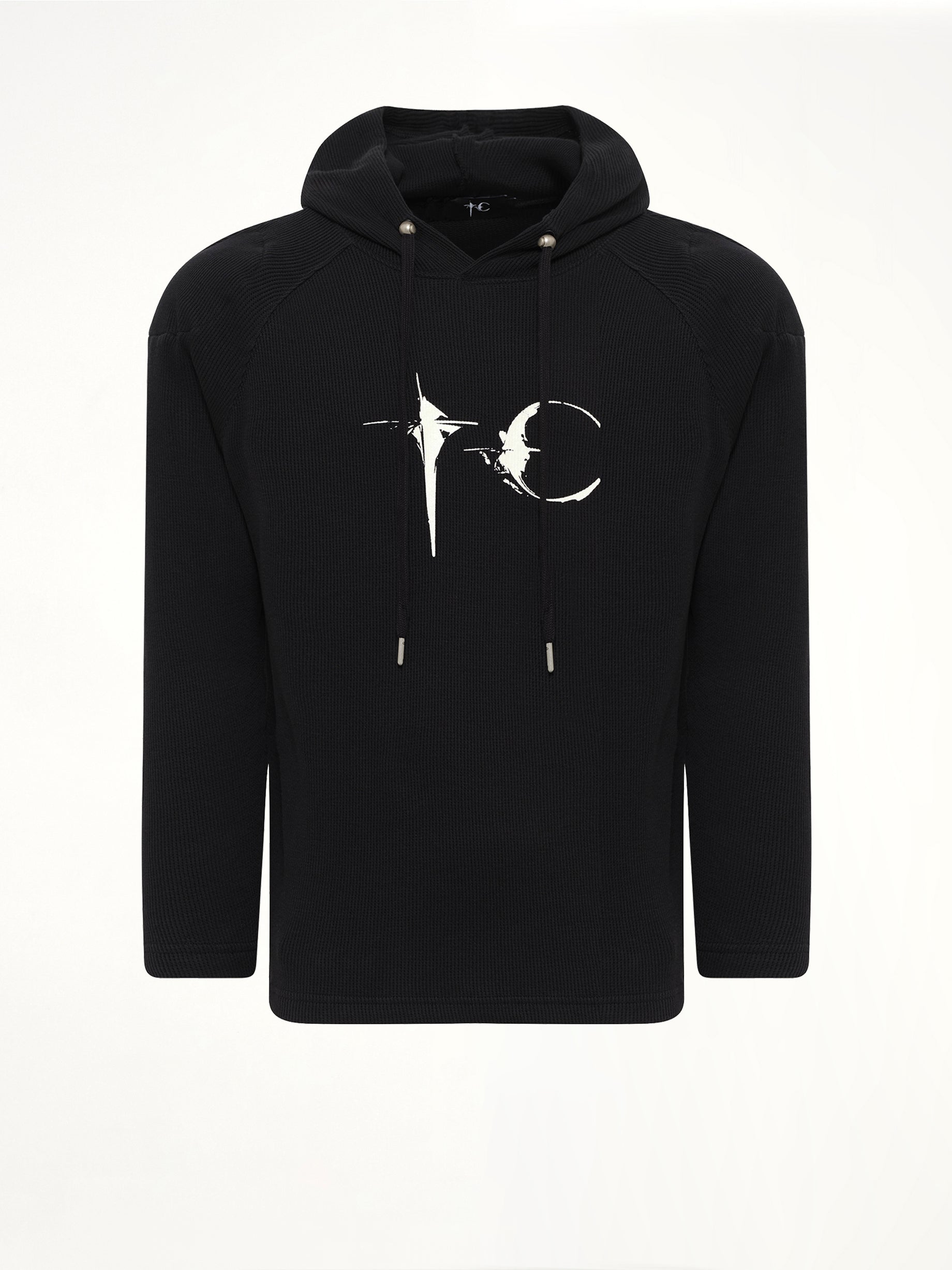 Bulk Shoulder Glow In The Dark Hoodie in Black