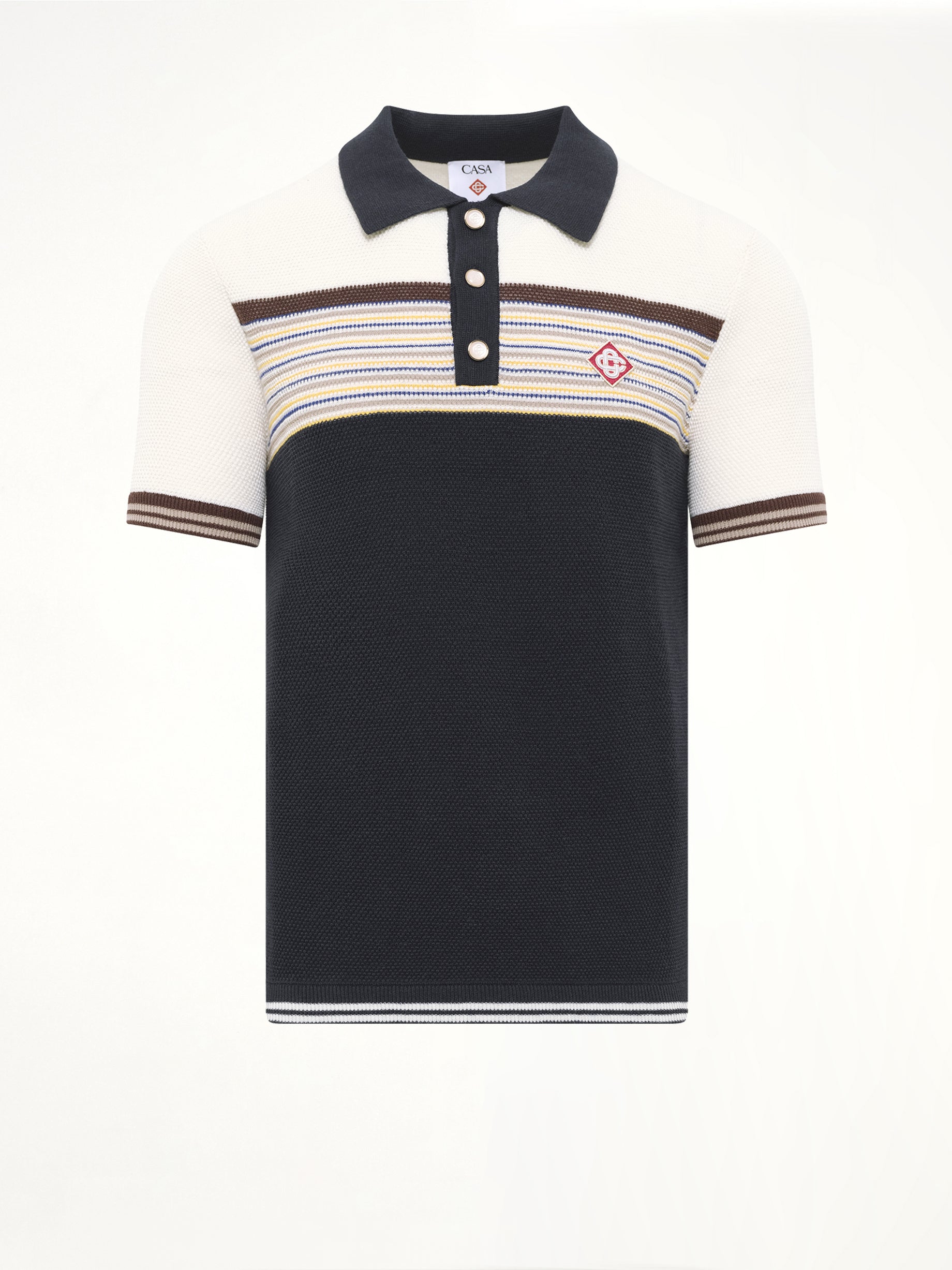 Cafe Stripe Polo Shirt in Multicolour