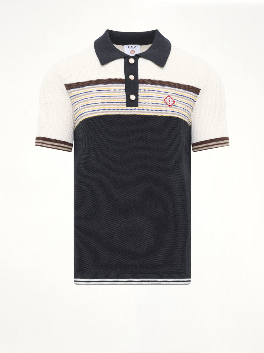 Cafe Stripe Polo Shirt in Multicolour
