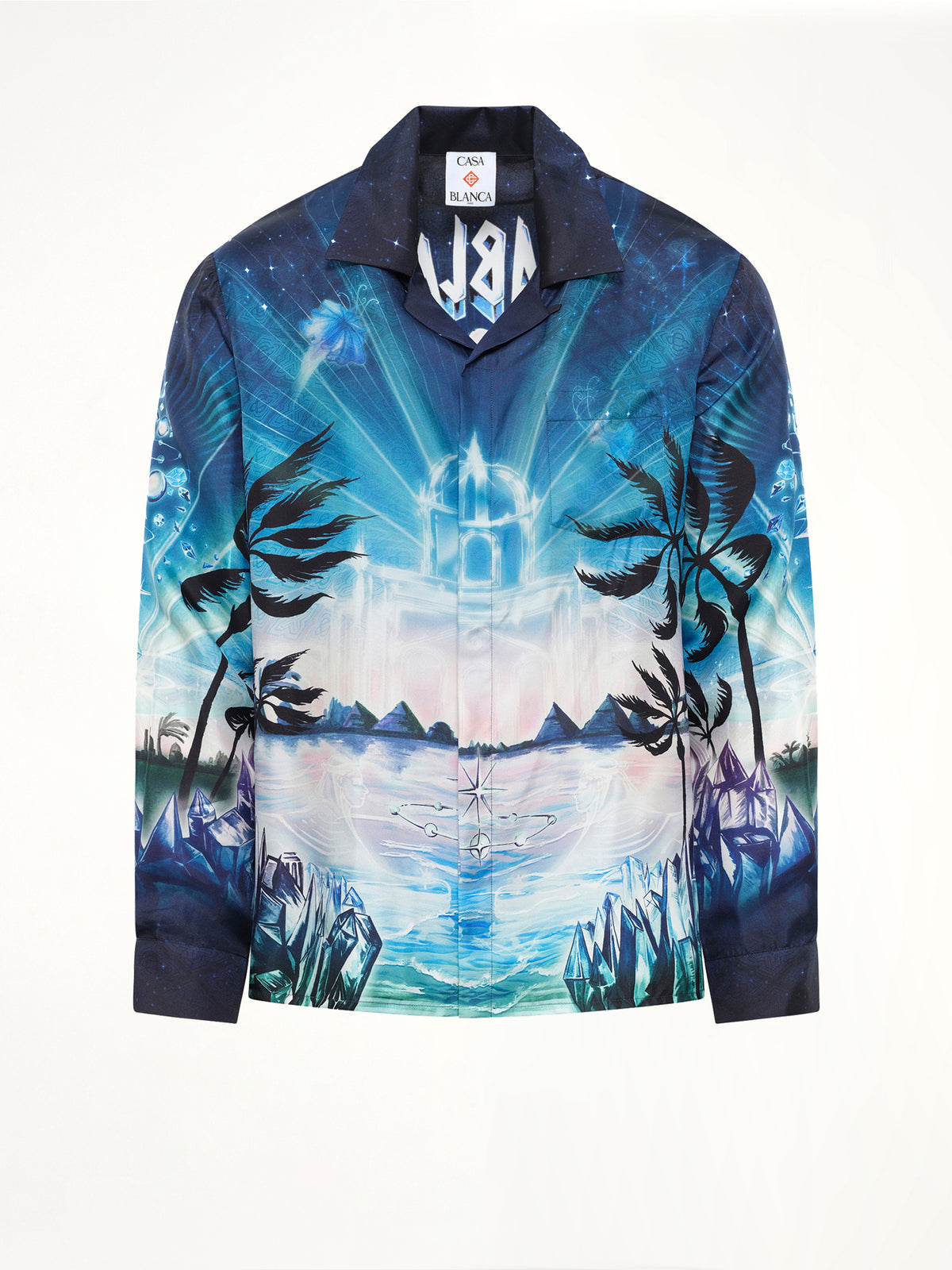 Crystal Alchemy Cuban Collar LS Shirt in Multicolour