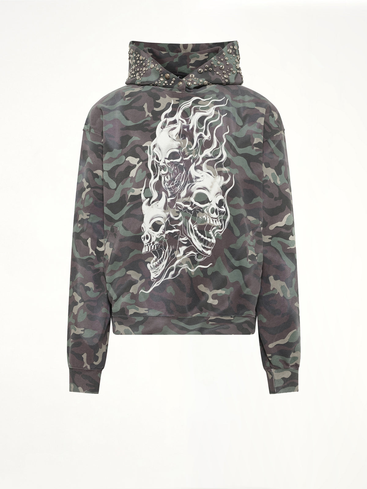 Hotheaded Riding Skull Hoodie in Camo