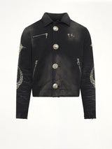 Iron Steel Focus Denim Jacket in Black