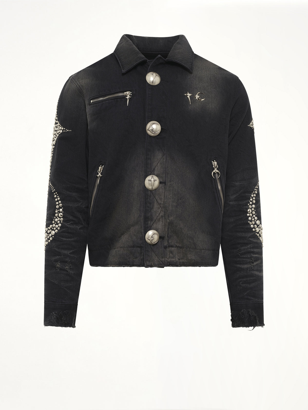 Iron Steel Focus Denim Jacket in Black