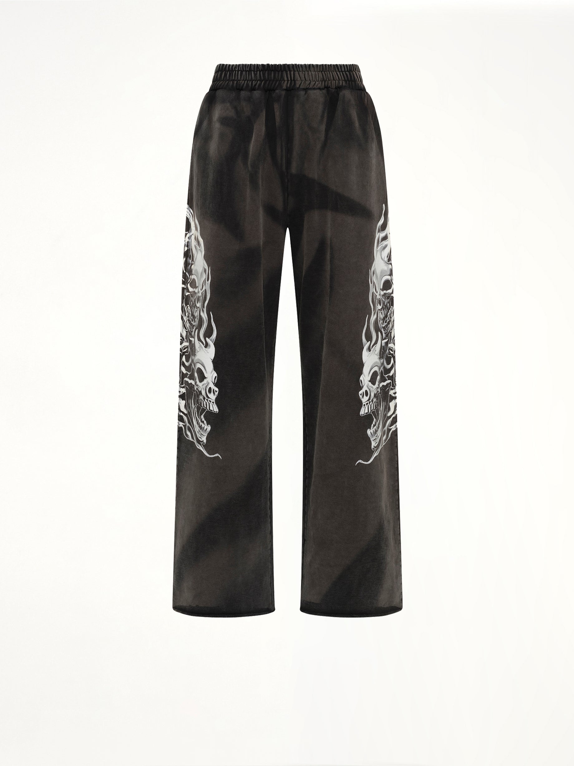 Six Riding Skull Sweatpants in Black