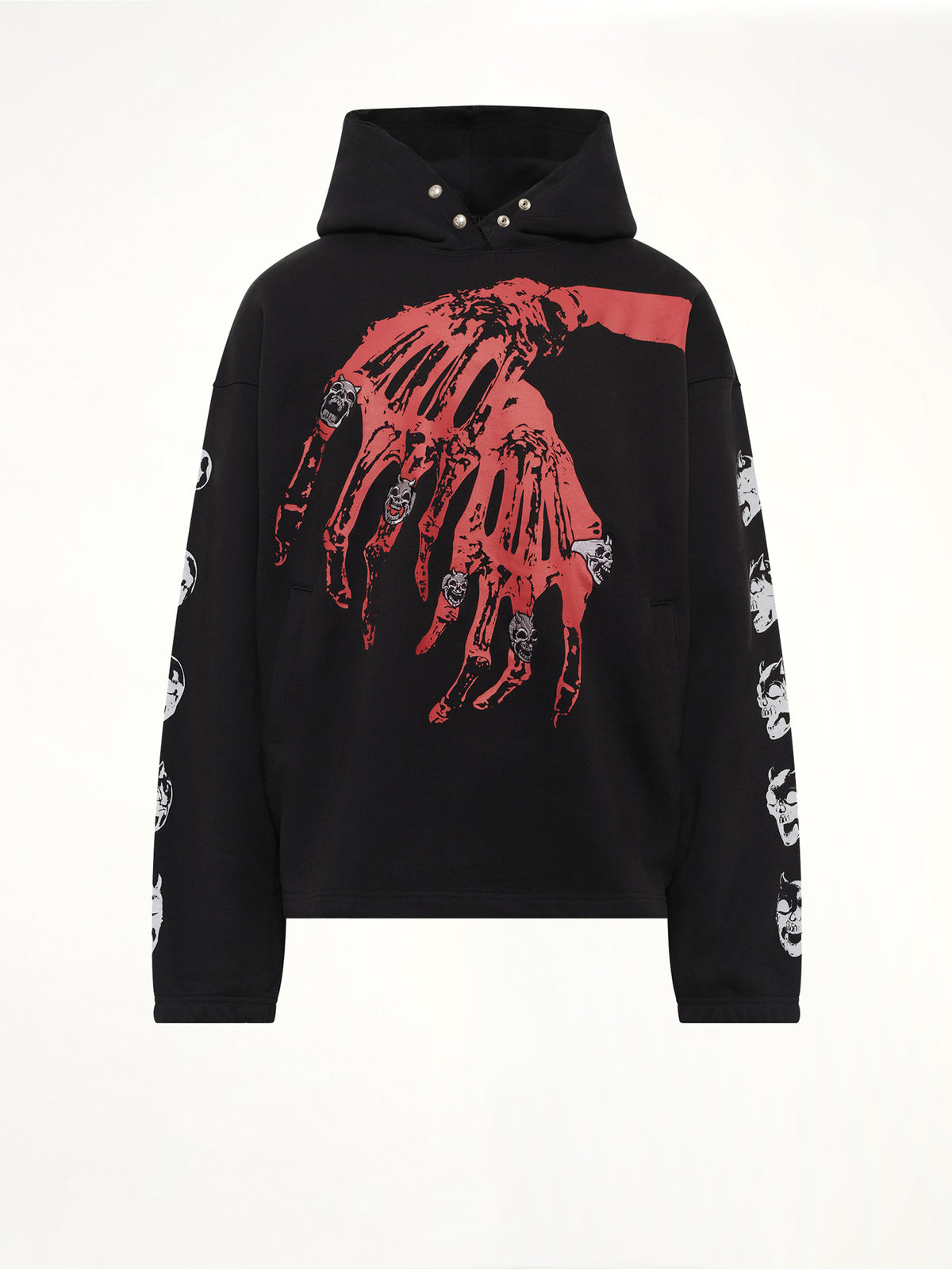 TC Bone Cross Hoodie in Black