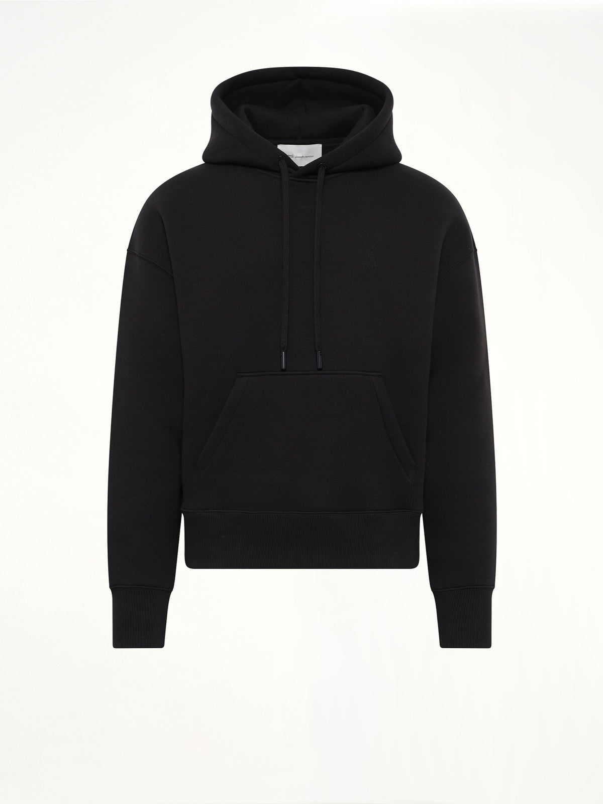 Embossed Ami De Coeur Hoodie in Black