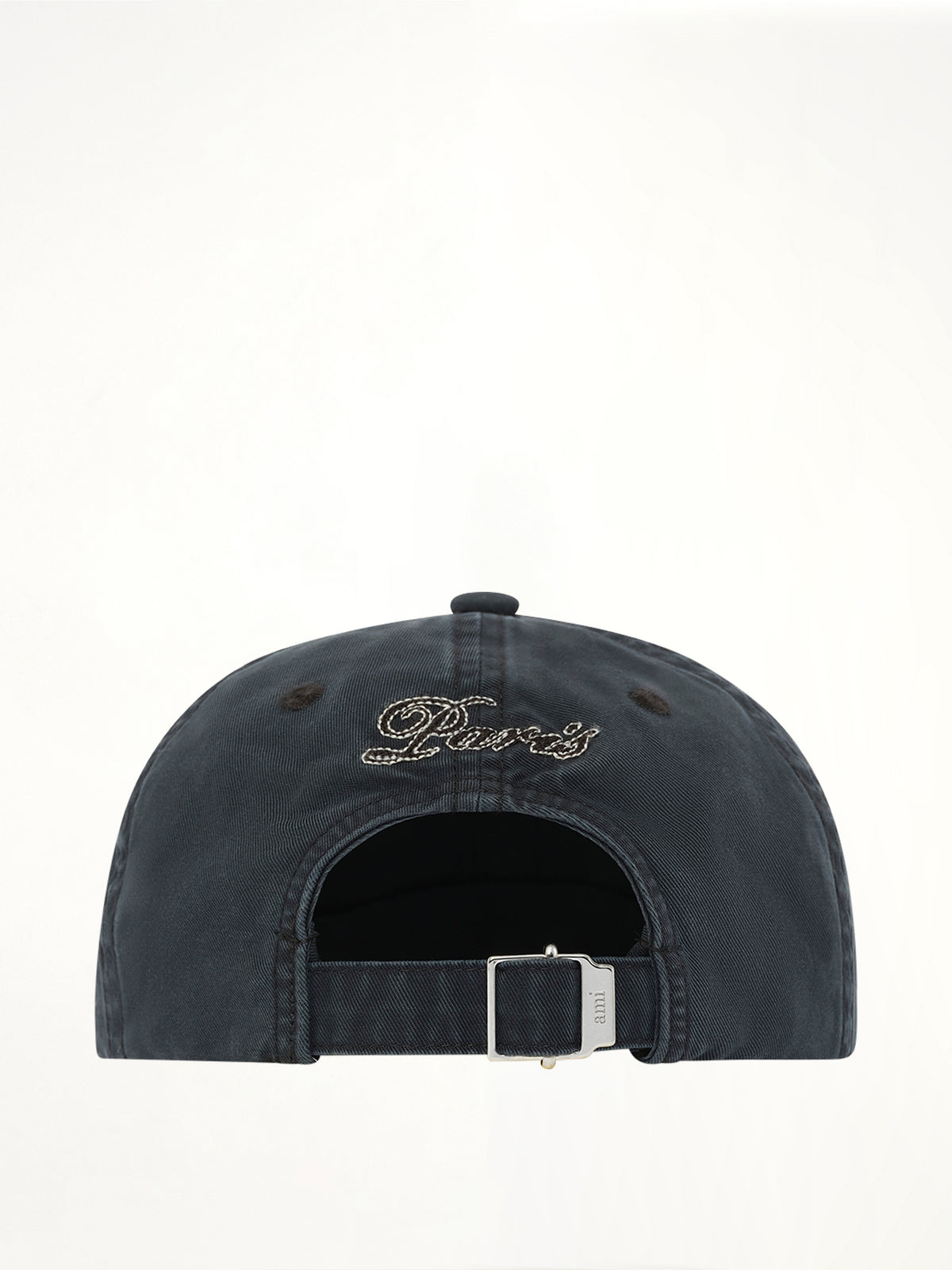 Ami Embroidery Cap in Washed Black