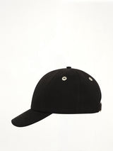 Contrast Ami De Coeur Embroidery Cap in Black