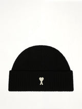 Contrasted Ami De Coeur Beanie in Black