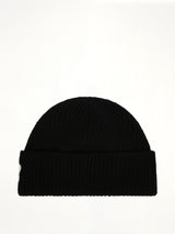 Contrasted Ami De Coeur Beanie in Black