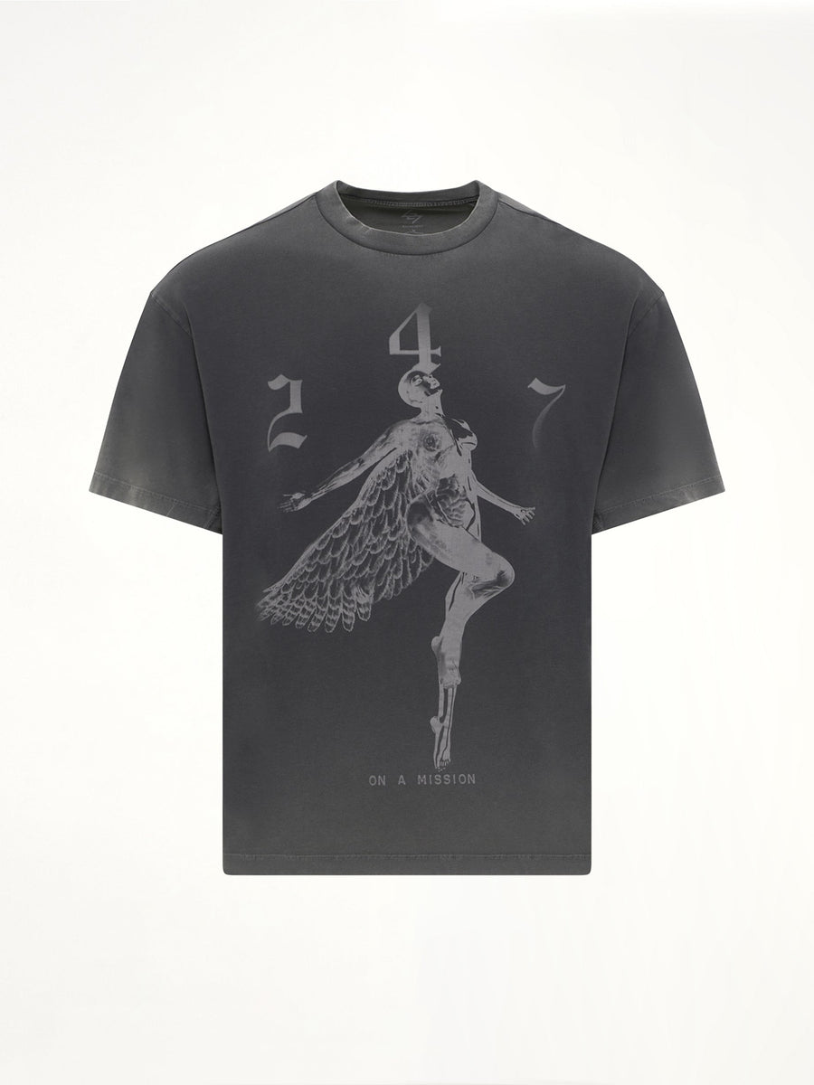 247 Angel T-Shirt in Vintage Black