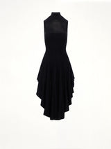 3D Sculpting Knit Triangle Dress in Black
