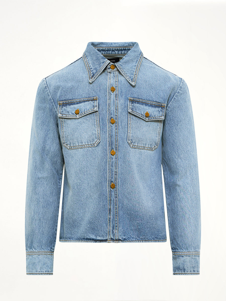 Chente Denim Shirt in Classic Blue