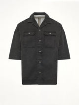 Cotton Canvas Magnum Tommy Shirt in Gravel