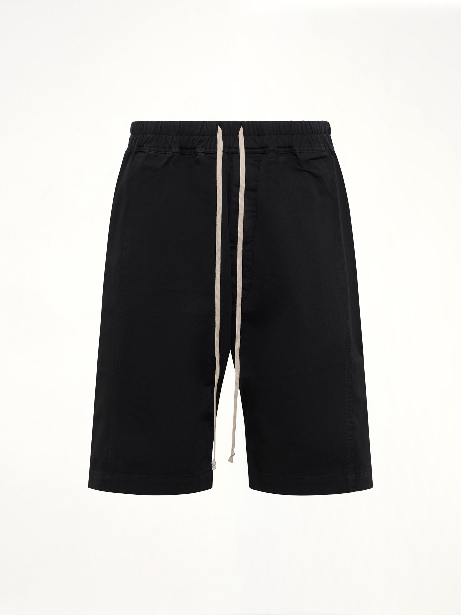 Cotton Twill Pusher Shorts in Black