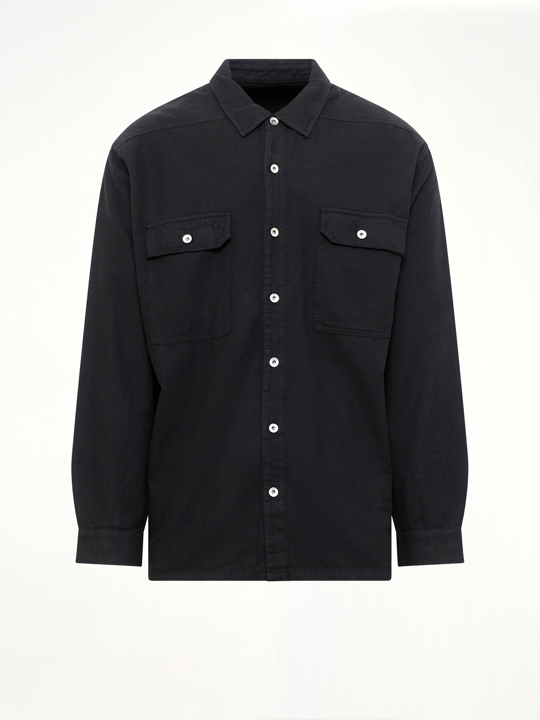 Light Flannel Jumbo Outershirt in Black