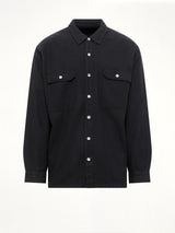 Light Flannel Jumbo Outershirt in Black