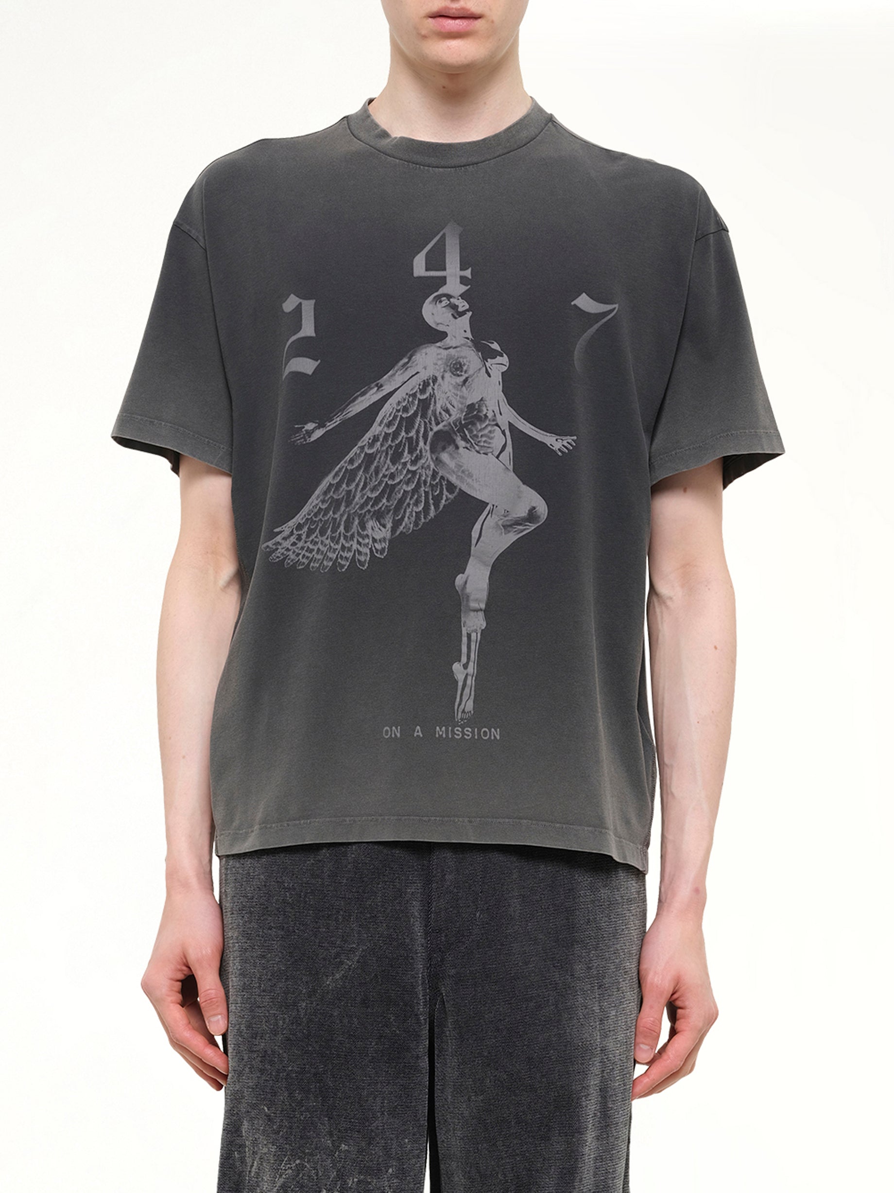 247 Angel T-Shirt in Vintage Black