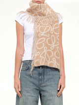 27X158 Anagram Alpaca Blend Scarf in Beige/White