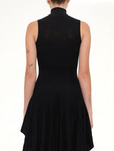 3D Sculpting Knit Triangle Dress in Black